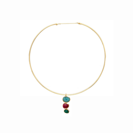 COLLAR LARISSA, desmontable con piedras naturales.