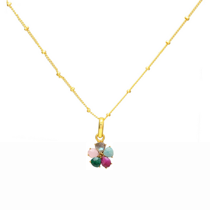 COLLAR MACA, con piedras naturales.