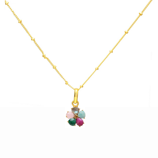 COLLAR MACA, con piedras naturales.