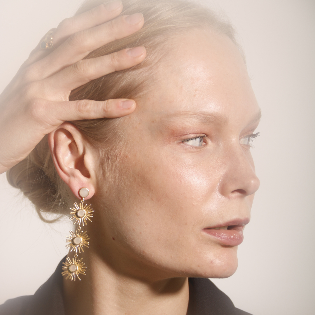 ALEXA, ARETES CON PIEDRAS NATURALES