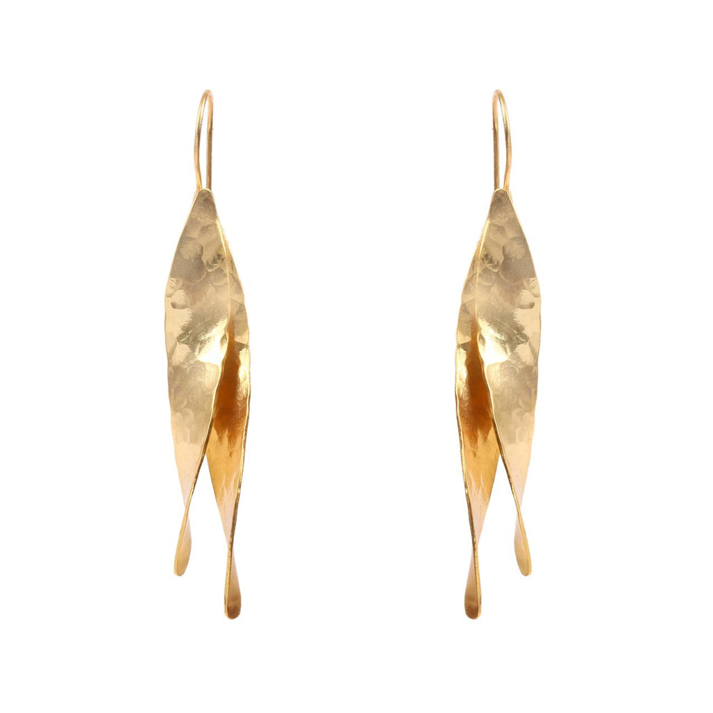 MAEVA, ARETES CON BAÑO DE ORO DE 18K