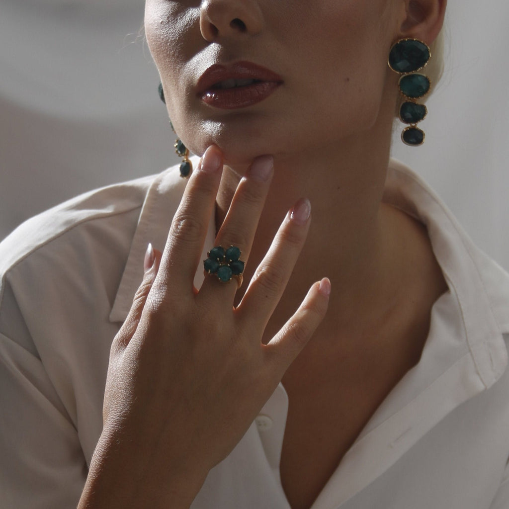 FLORENTINA, ANILLO CON PIEDRAS NATURALES