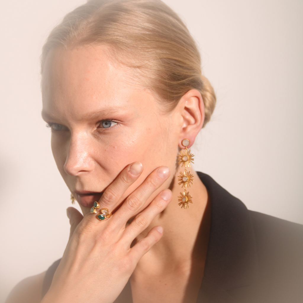 ALEXA, ARETES CON PIEDRAS NATURALES