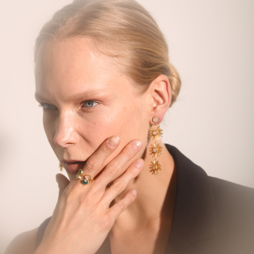 ALEXA, ARETES CON PIEDRAS NATURALES