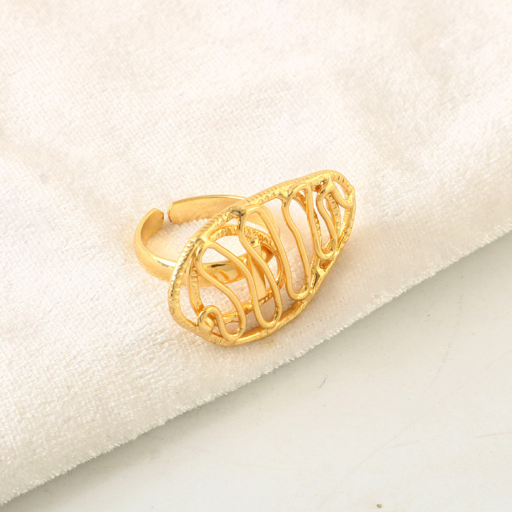 KALIRA, ANILLO , CON BAÑO DE ORO