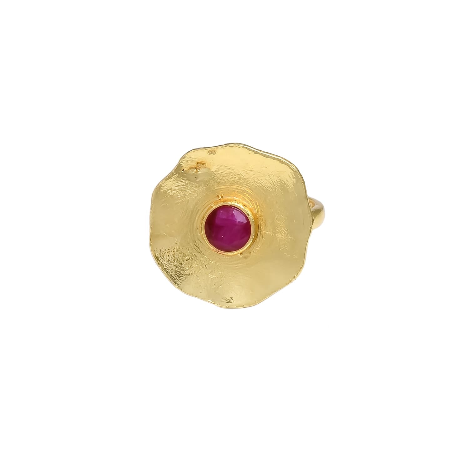 PADMA, ANILLO CON PIEDRAS NATURALES Y BAÑO DE ORO