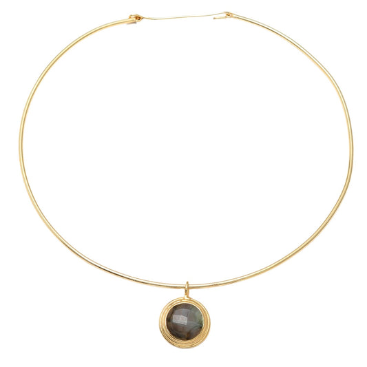 COLLAR, ALBERTHA CON PIEDRAS NATURALES Y BAÑO DE ORO