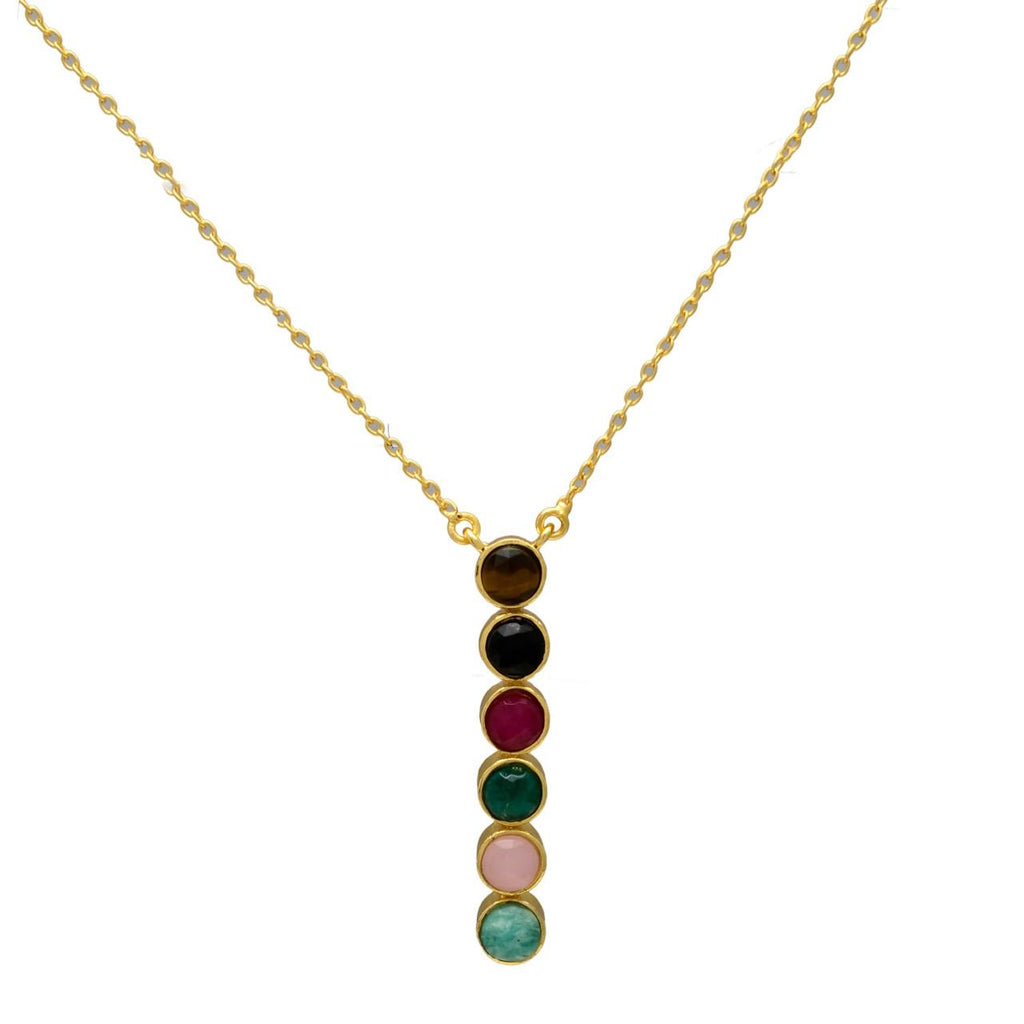 ELLE, COLLAR CON 6 PIEDRAS NATURALES