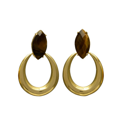 FRANCA, ARETES CON PIEDRAS NATURALES