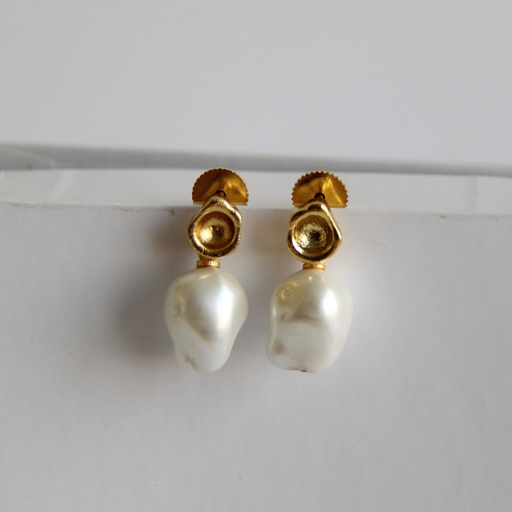 PIA, ARETES DESMONTABLES, CON PIEDRAS NATURALES Y BAÑO DE ORO
