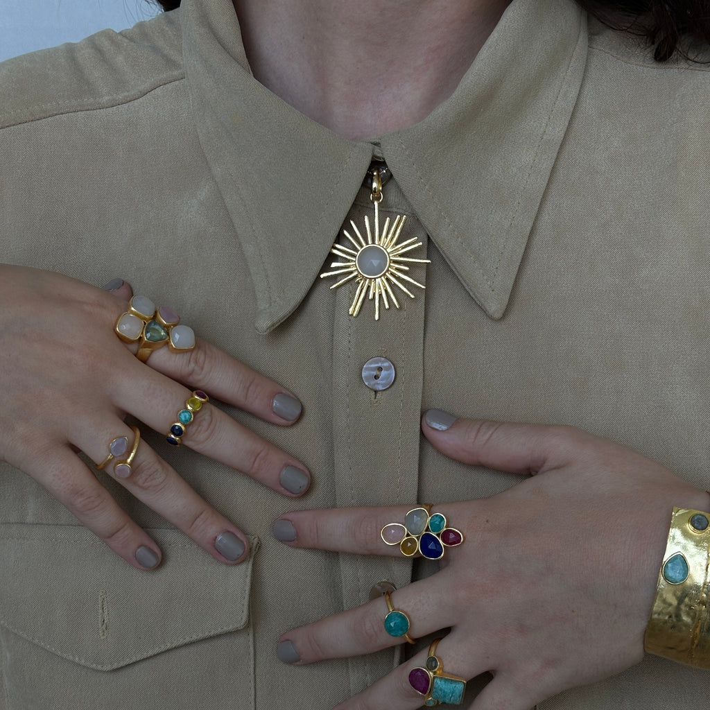 COLLAR ALESSIA  con piedras naturales