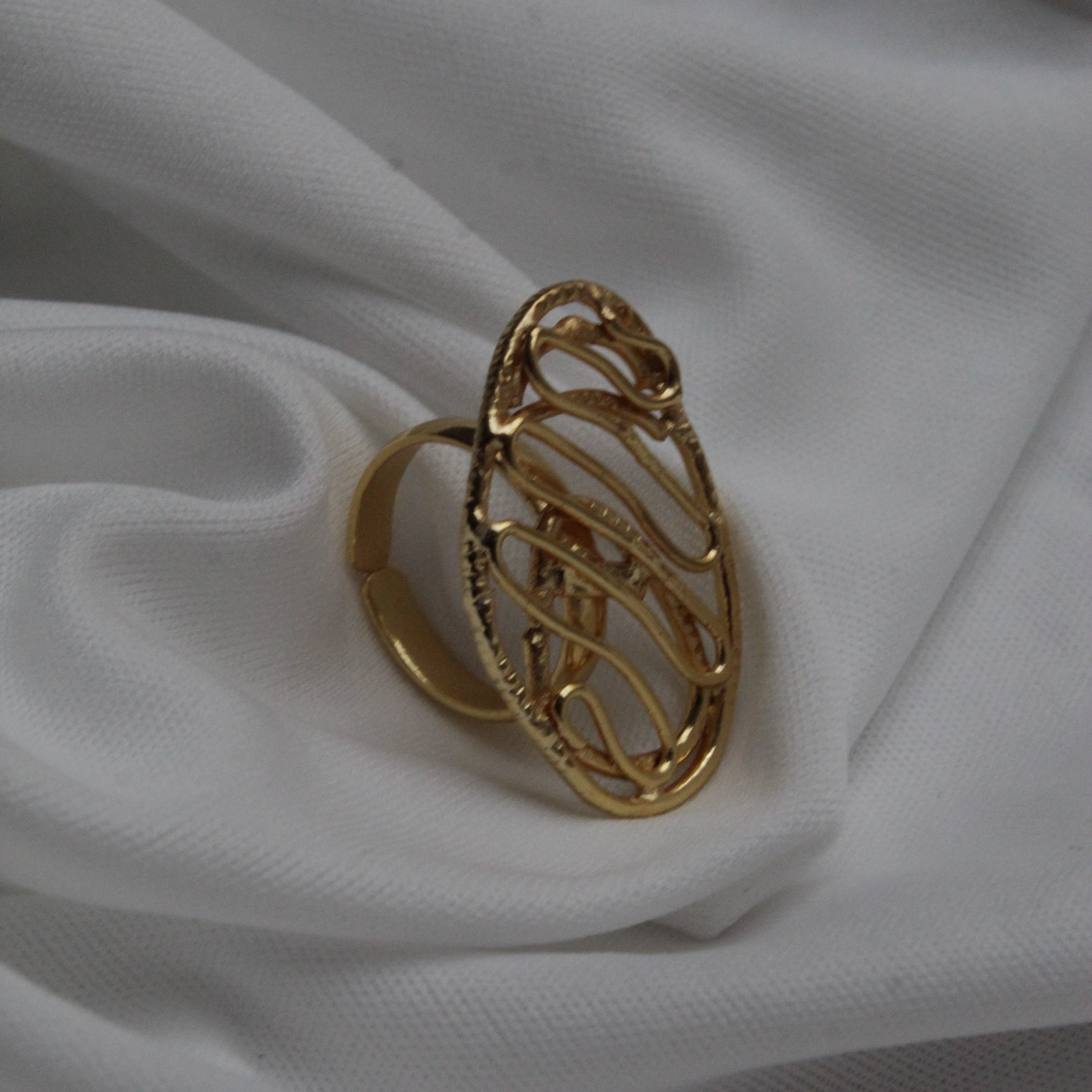 KALIRA, ANILLO , CON BAÑO DE ORO