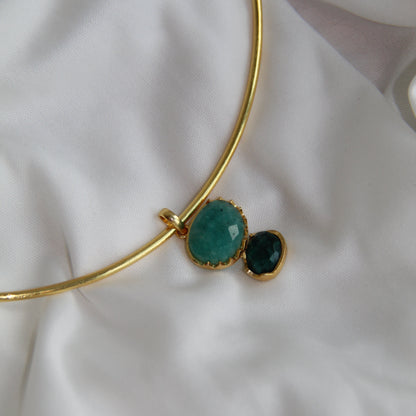 COLLAR LARISSA, desmontable con piedras naturales.