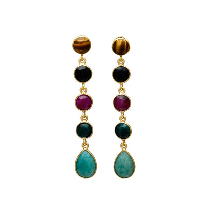JULIA, aretes de piedras naturales