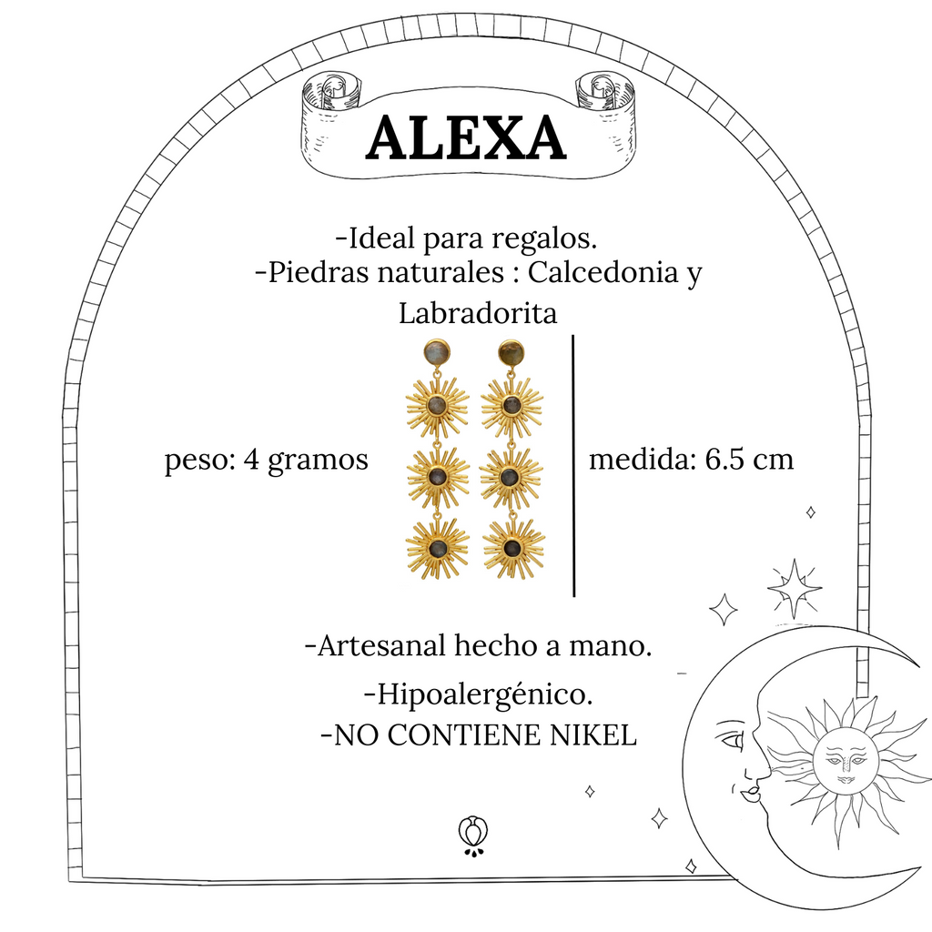 ALEXA, ARETES CON PIEDRAS NATURALES