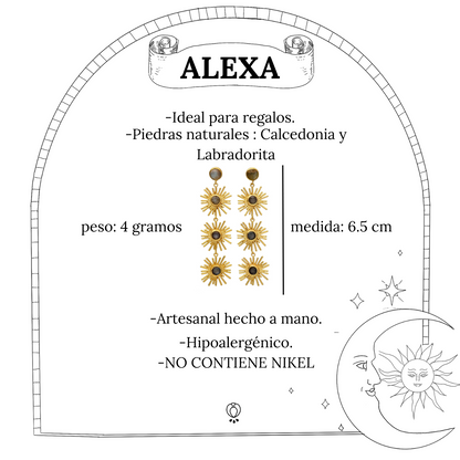 ALEXA, ARETES CON PIEDRAS NATURALES