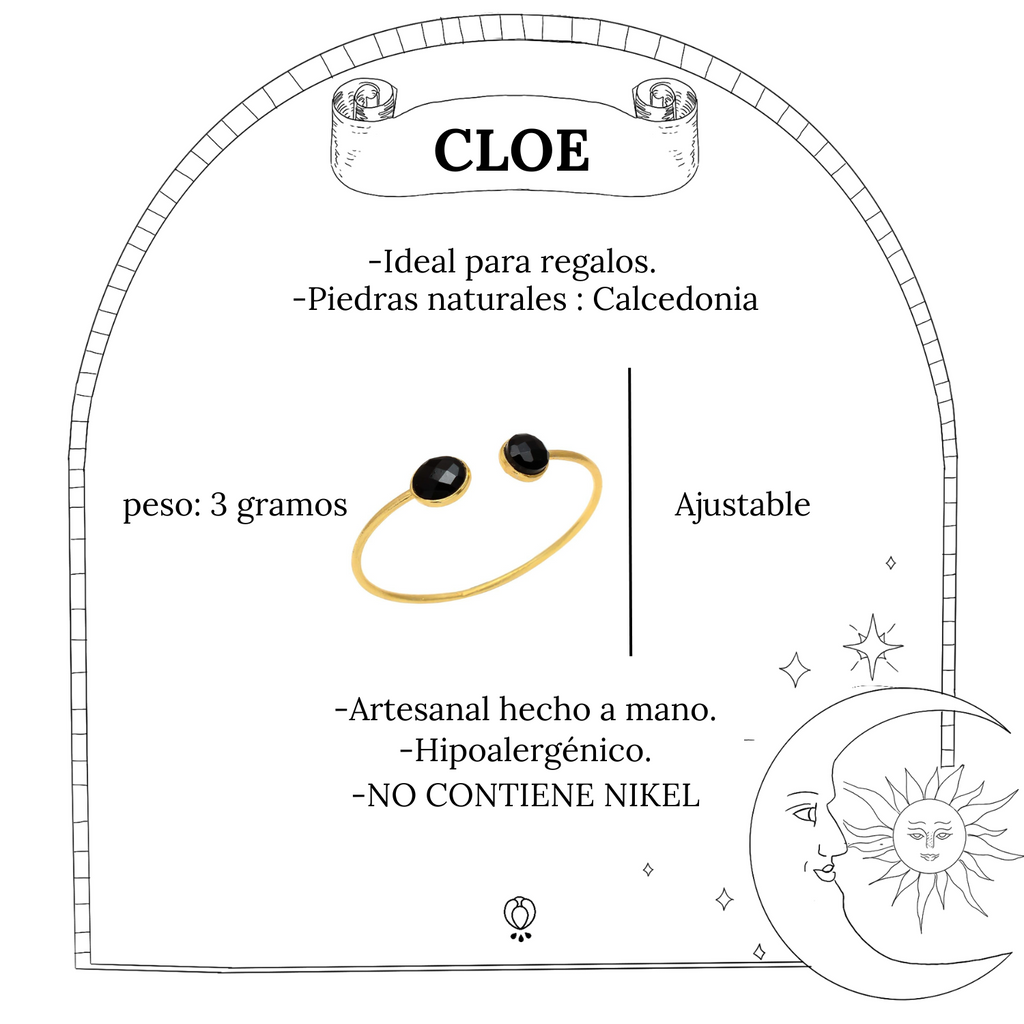 CLOE, BRAZALETE CON PIEDRA NATURAL