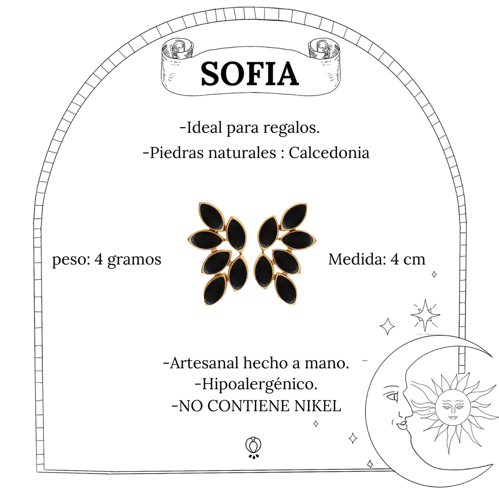 SOFIA, aretes con piedras naturales
