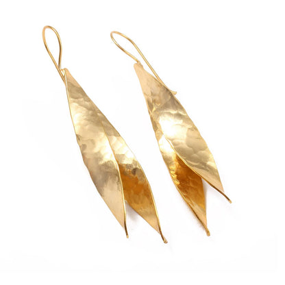 MAEVA, ARETES CON BAÑO DE ORO DE 18K