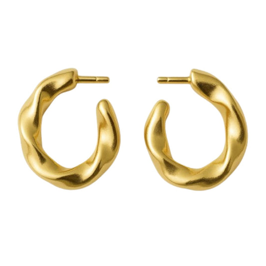 LIORA, ARETES, ARRACADAS CON BAÑO DE ORO