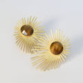 ALEKSANDRA MAXI, ARETES CON PIEDRAS NATURALES Y BAÑO DE ORO