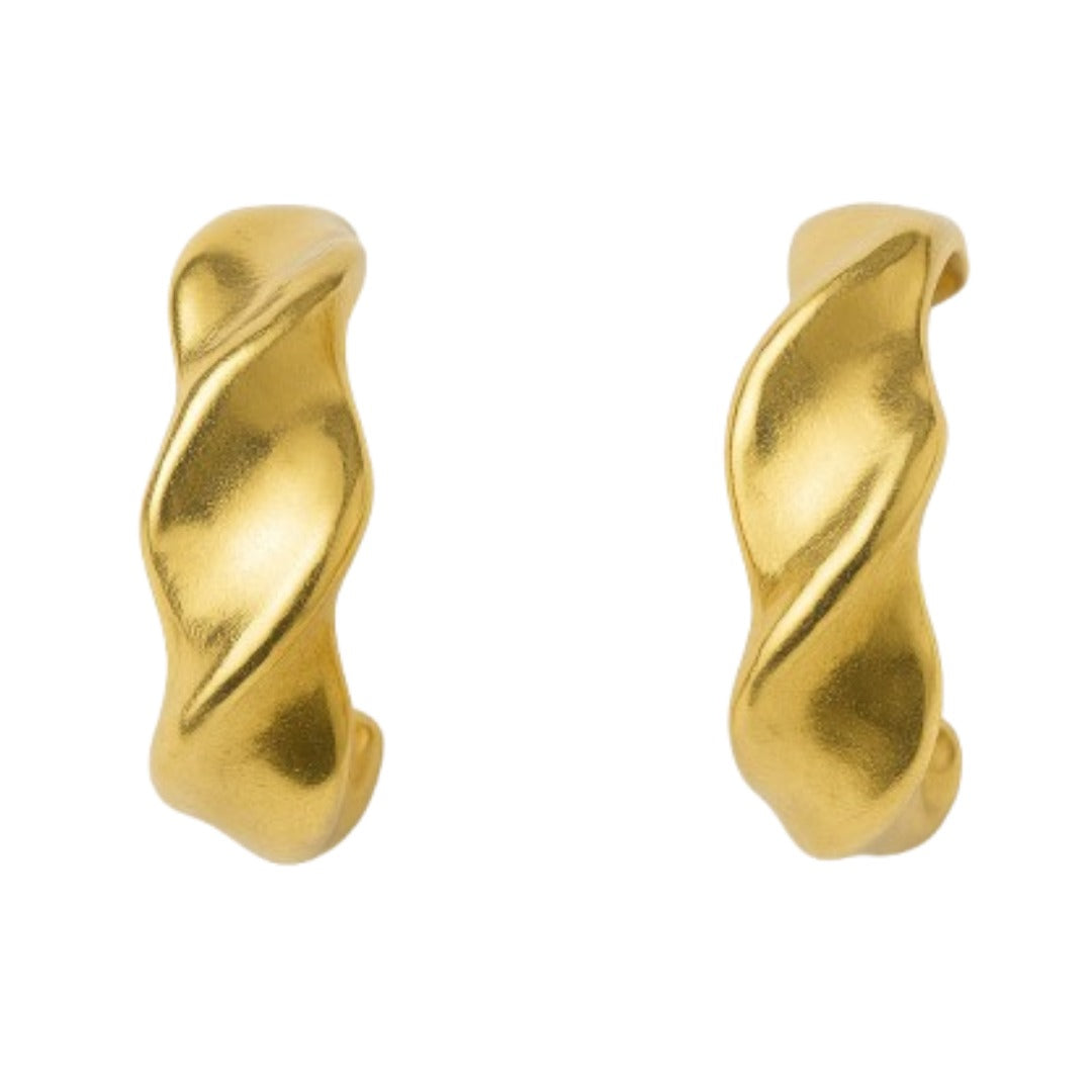 LIORA, ARETES, ARRACADAS CON BAÑO DE ORO
