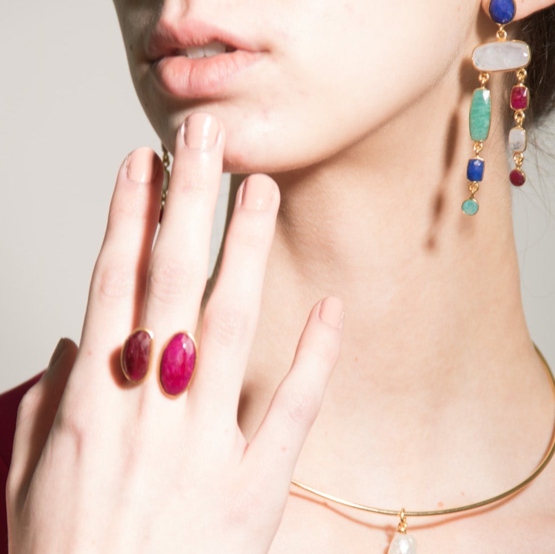 ALLEGRA, ANILLO CON PIEDRAS NATURALES