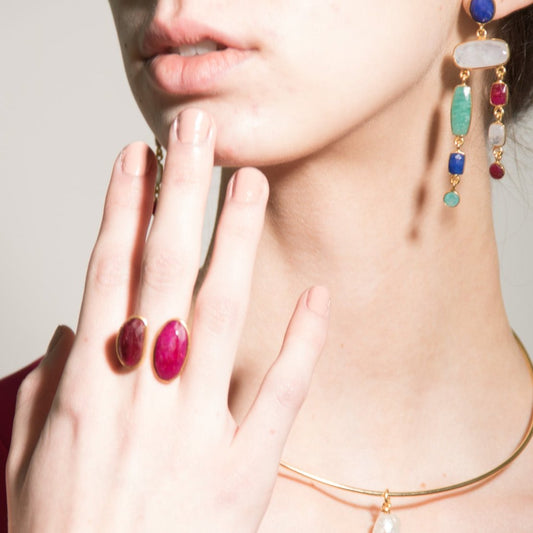 ALLEGRA, ANILLO CON PIEDRAS NATURALES