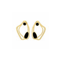AYLA MINI , ARETES CON PIEDRAS NATURALES Y BAÑO DE ORO