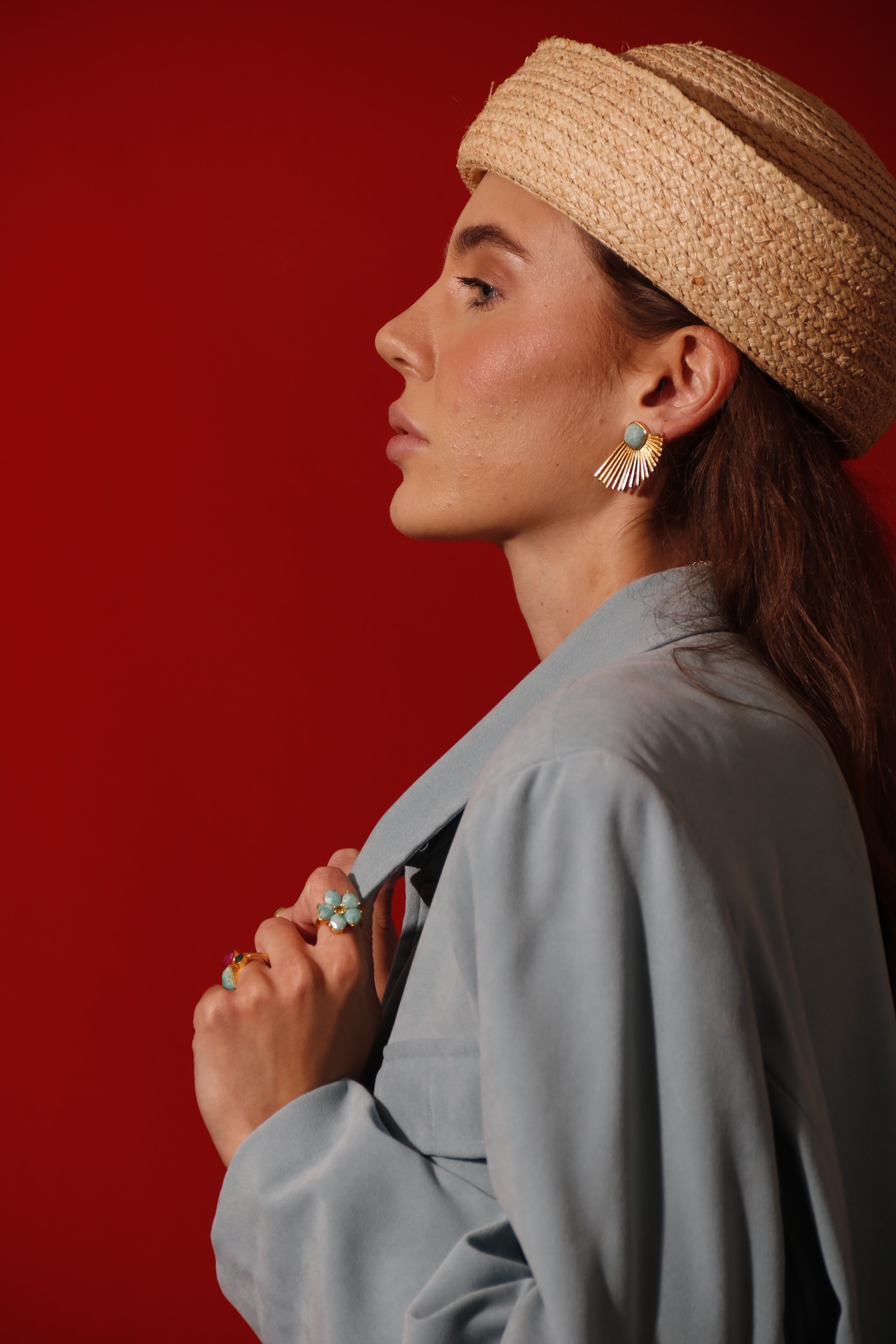 STELLA, aretes con piedras naturales