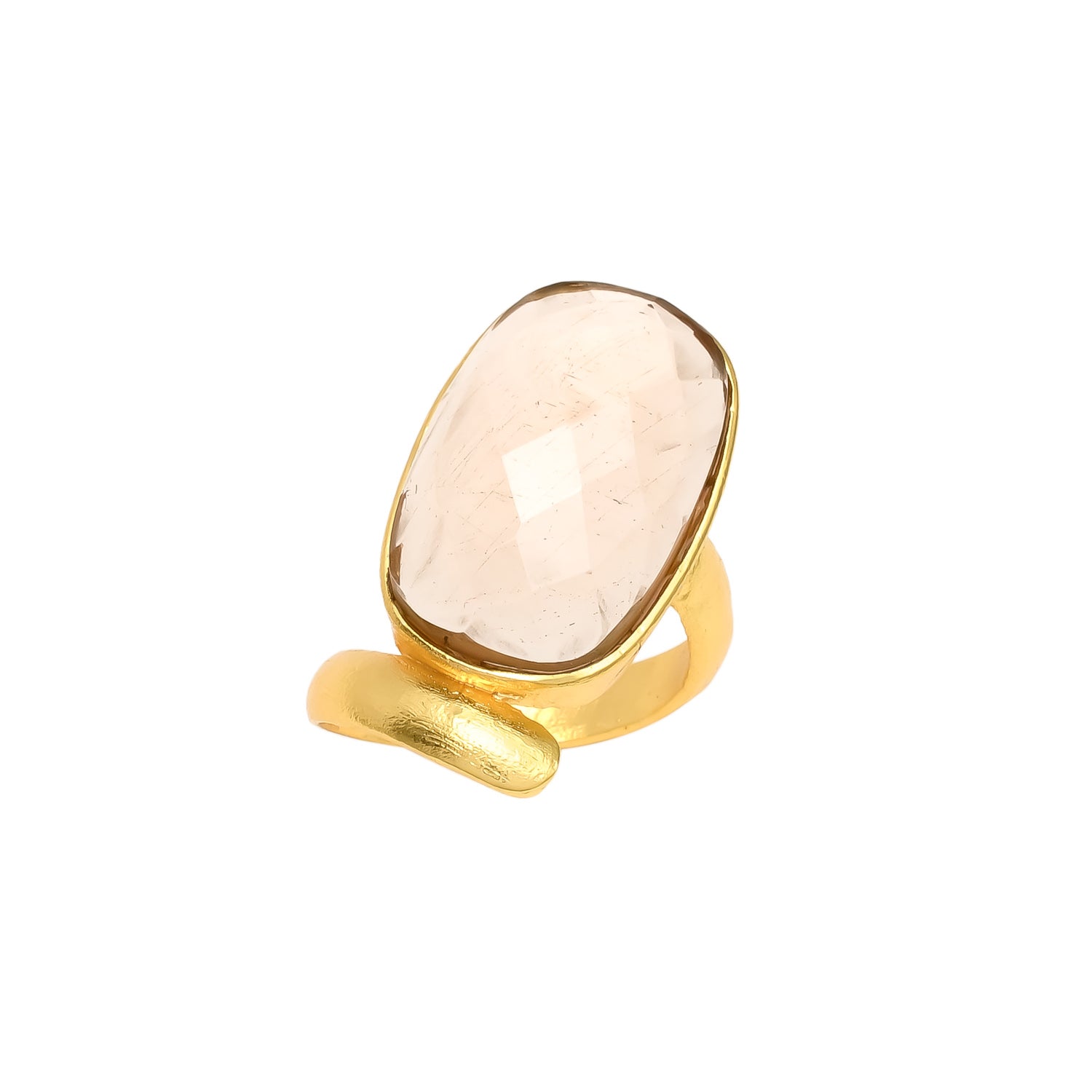 RUT, ANILLO CON PIEDRAS NATURALES Y BAÑO DE ORO DE 14K