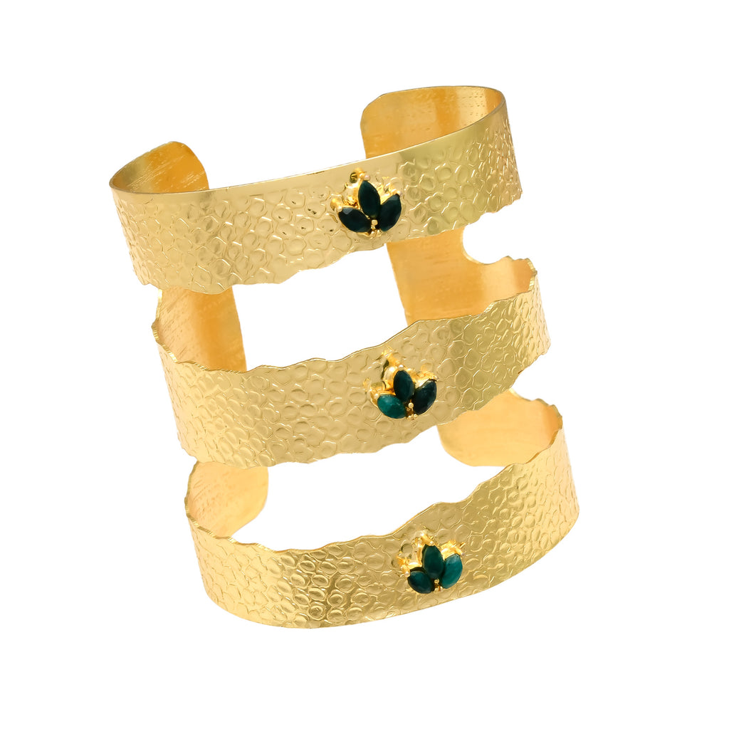 RUA,BRAZALETE PIEDRAS NATURALES Y BAÑO DE ORO