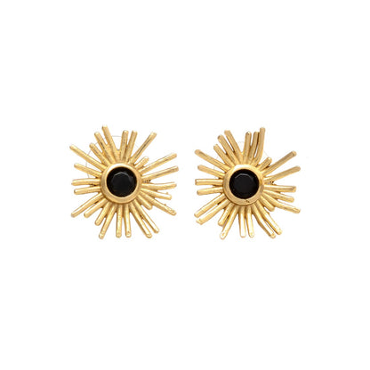 SOL, ARETES CON PIEDRAS NATURALES
