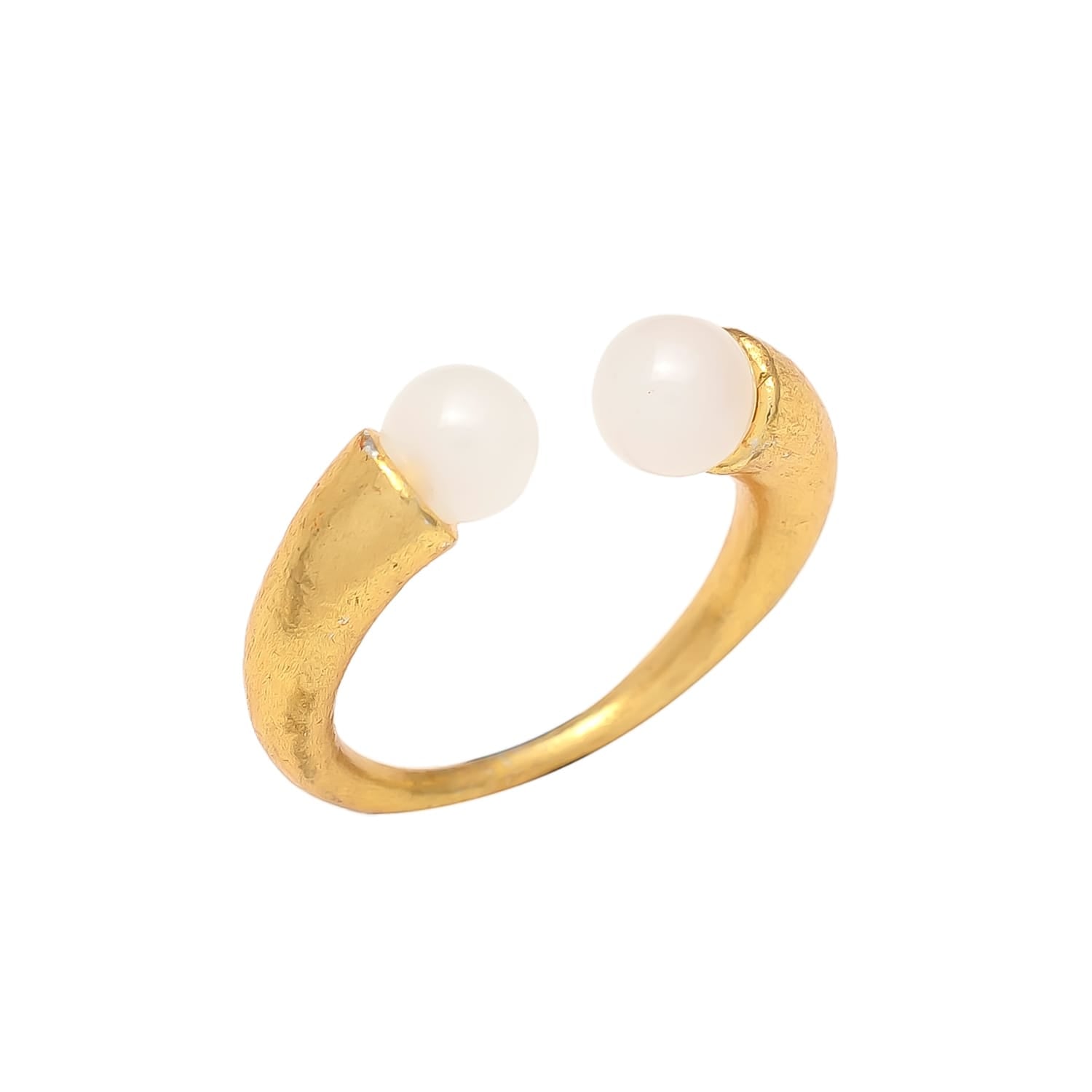 DANIELLE, ANILLO AJUSTABLE CON PIEDRAS NATURALES Y BAÑO DE ORO