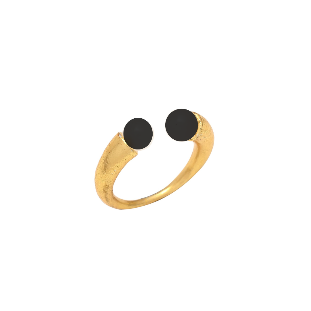 DANIELLE, ANILLO AJUSTABLE CON PIEDRAS NATURALES Y BAÑO DE ORO