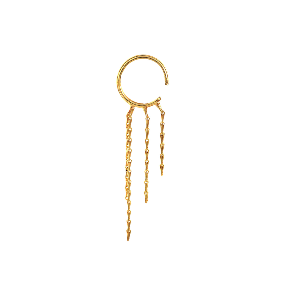 CARA, EARCUFF CON BAÑO DE ORO