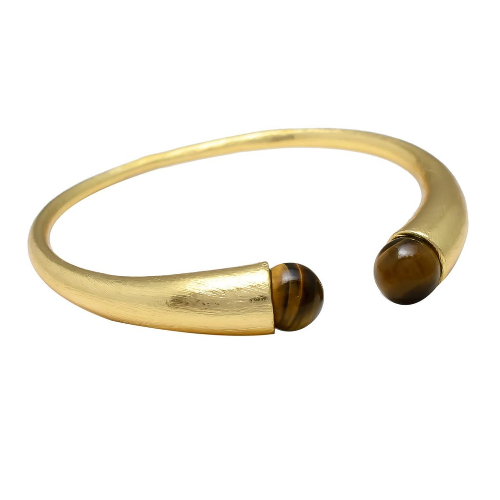 DANIELLE, BRAZALETE CON PIEDRAS NATURALES Y BAÑO DE ORO