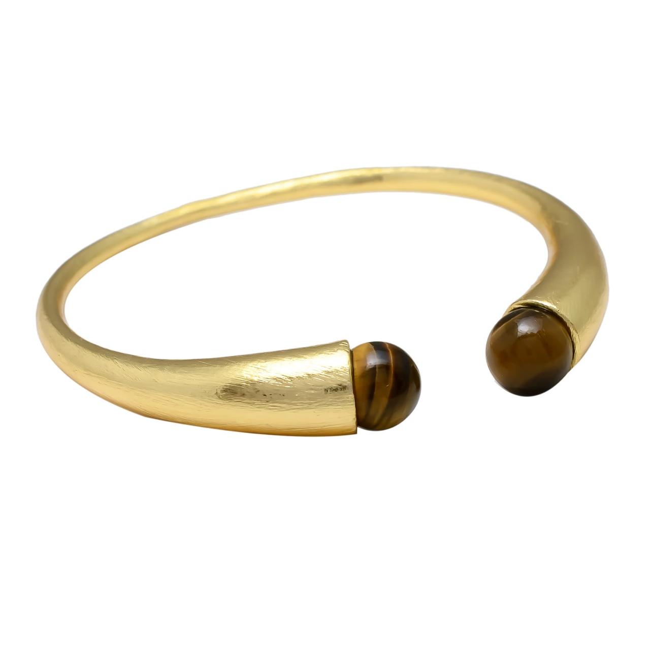 DANIELLE, BRAZALETE CON PIEDRAS NATURALES Y BAÑO DE ORO