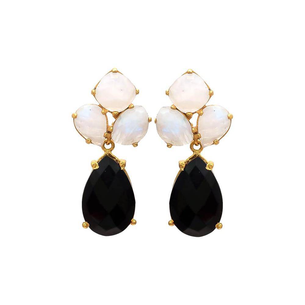 CECILE, aretes desmontables con piedras naturales