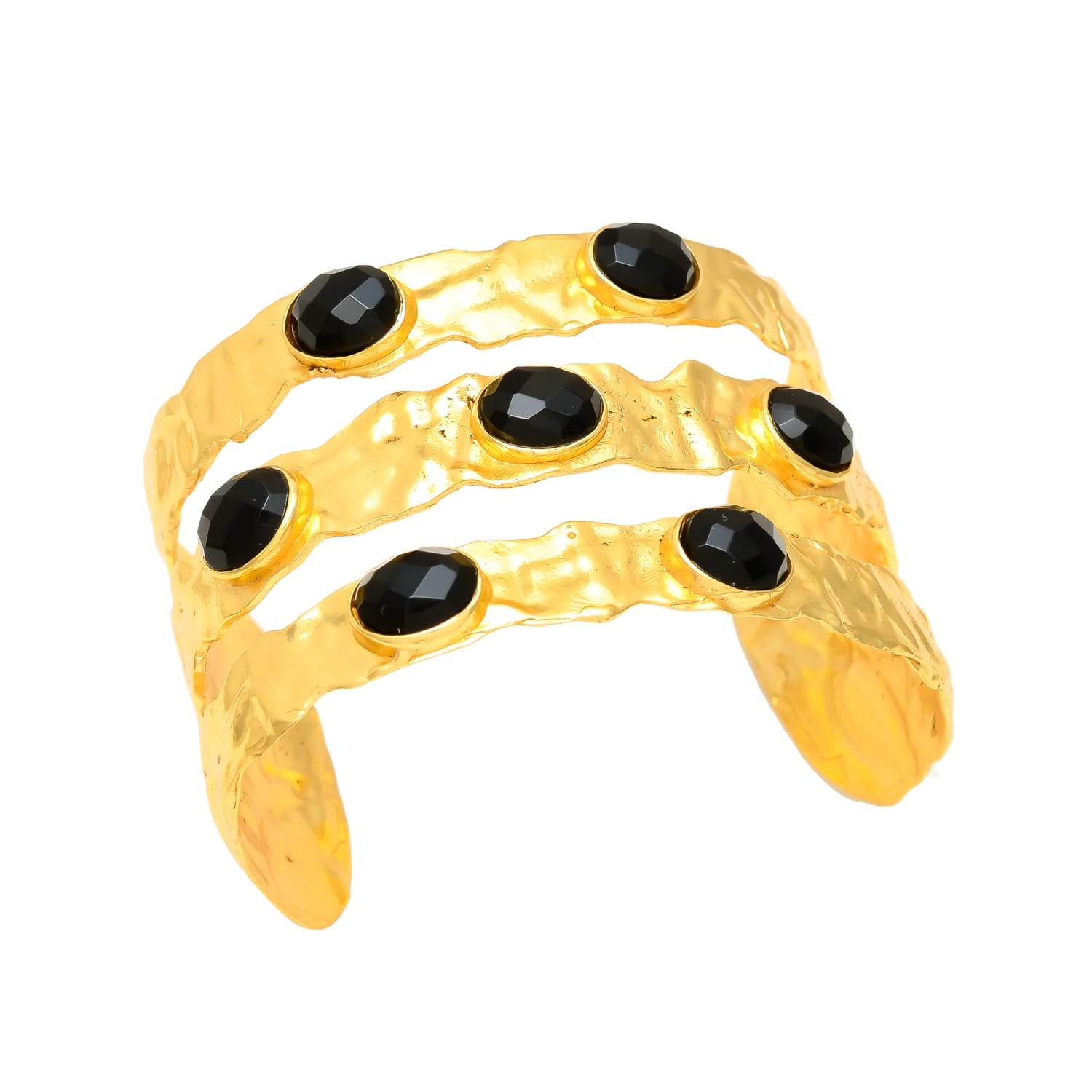 DENISSE, BRAZALETE CON PIEDRAS NATURALES Y BAÑO DE ORO