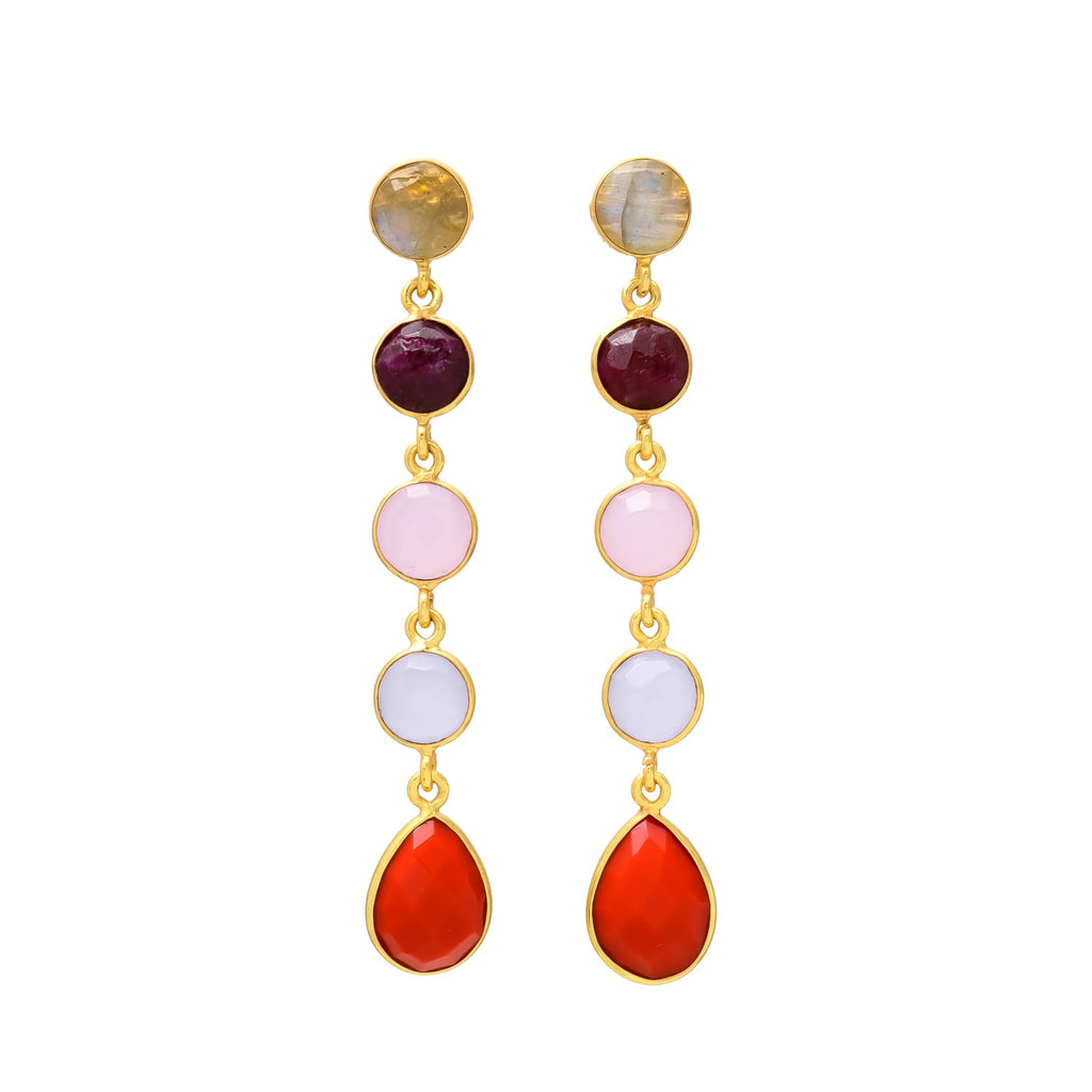 JULIA, aretes de piedras naturales