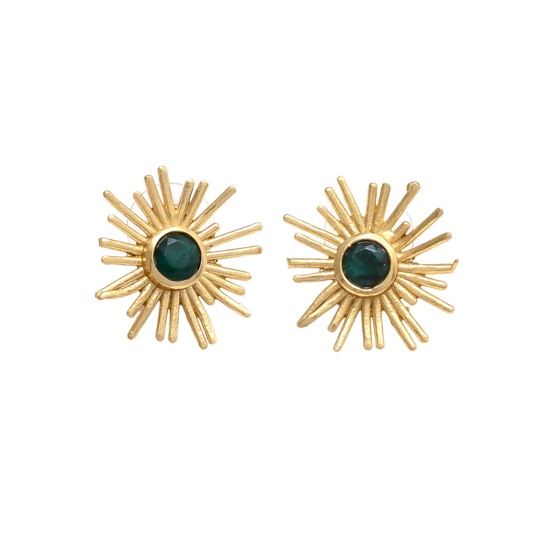 SOL, ARETES CON PIEDRAS NATURALES