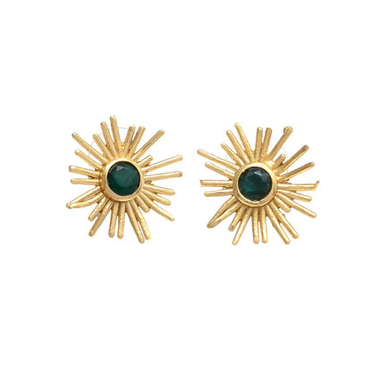 SOL, ARETES CON PIEDRAS NATURALES