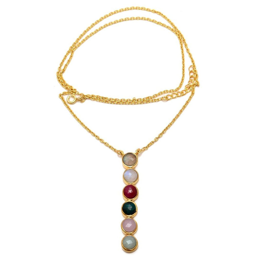 ELLE, COLLAR CON 6 PIEDRAS NATURALES