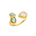 ANE, ANILLO CON 3 PIEDRAS NATURALES
