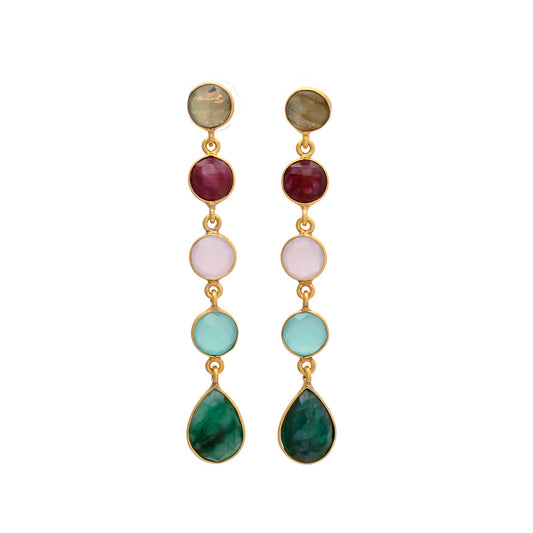 JULIA, aretes de piedras naturales